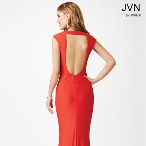 JVN by Jovani Red Evening Gown - Picture 8 of 8